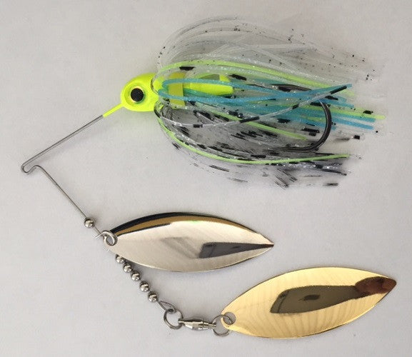 1/2 oz White / Chartreuse Spinner Baits