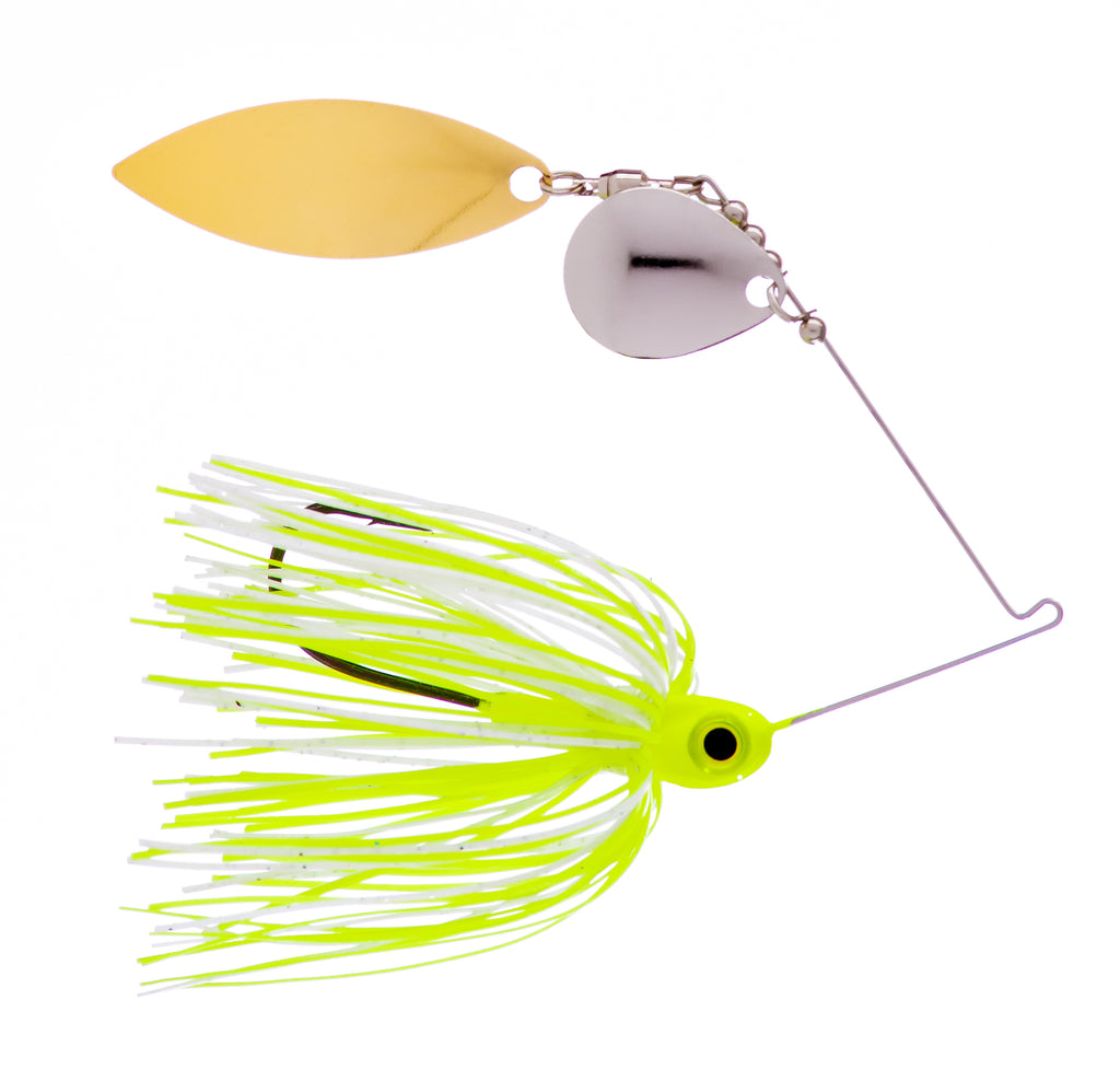 1/4 oz  White / Chartreuse Spinner Baits