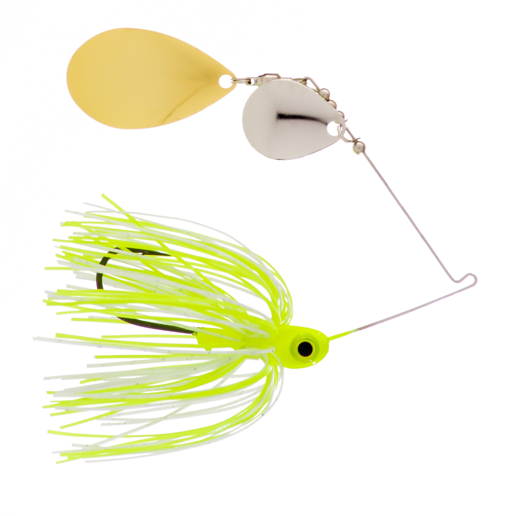 1/4 oz White / Chartreuse Spinner Baits