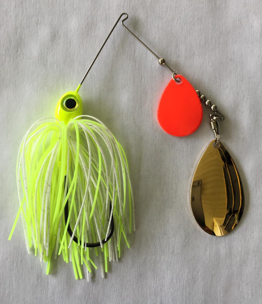 1/2 oz  White / Chartreuse Spinner Baits